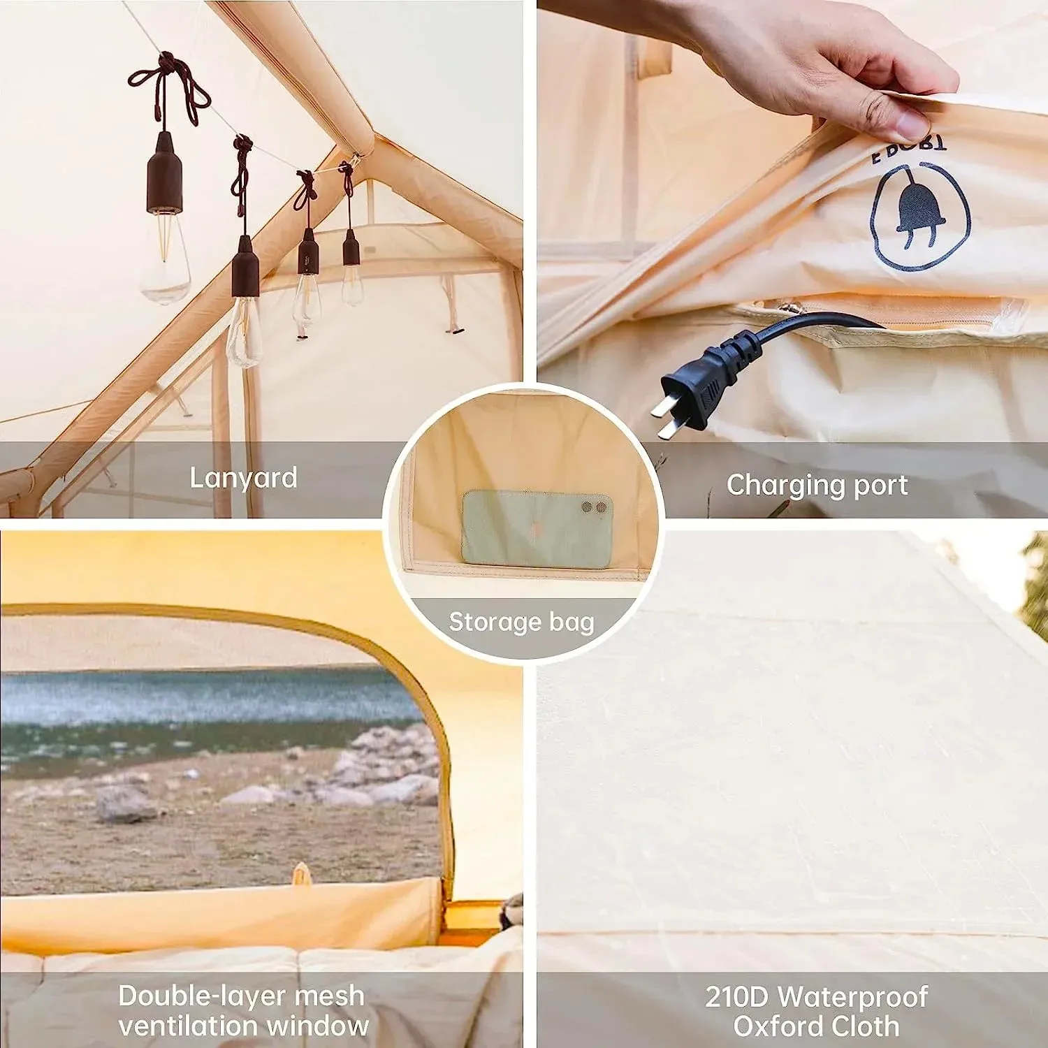 Waterproof Outdoor Optimized - Price-cut Capacity Tent x Person & 4 Meter 3 Portable 2 Inflatable Camping
