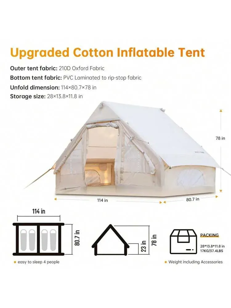 Waterproof Outdoor Optimized - Price-cut Capacity Tent x Person & 4 Meter 3 Portable 2 Inflatable Camping