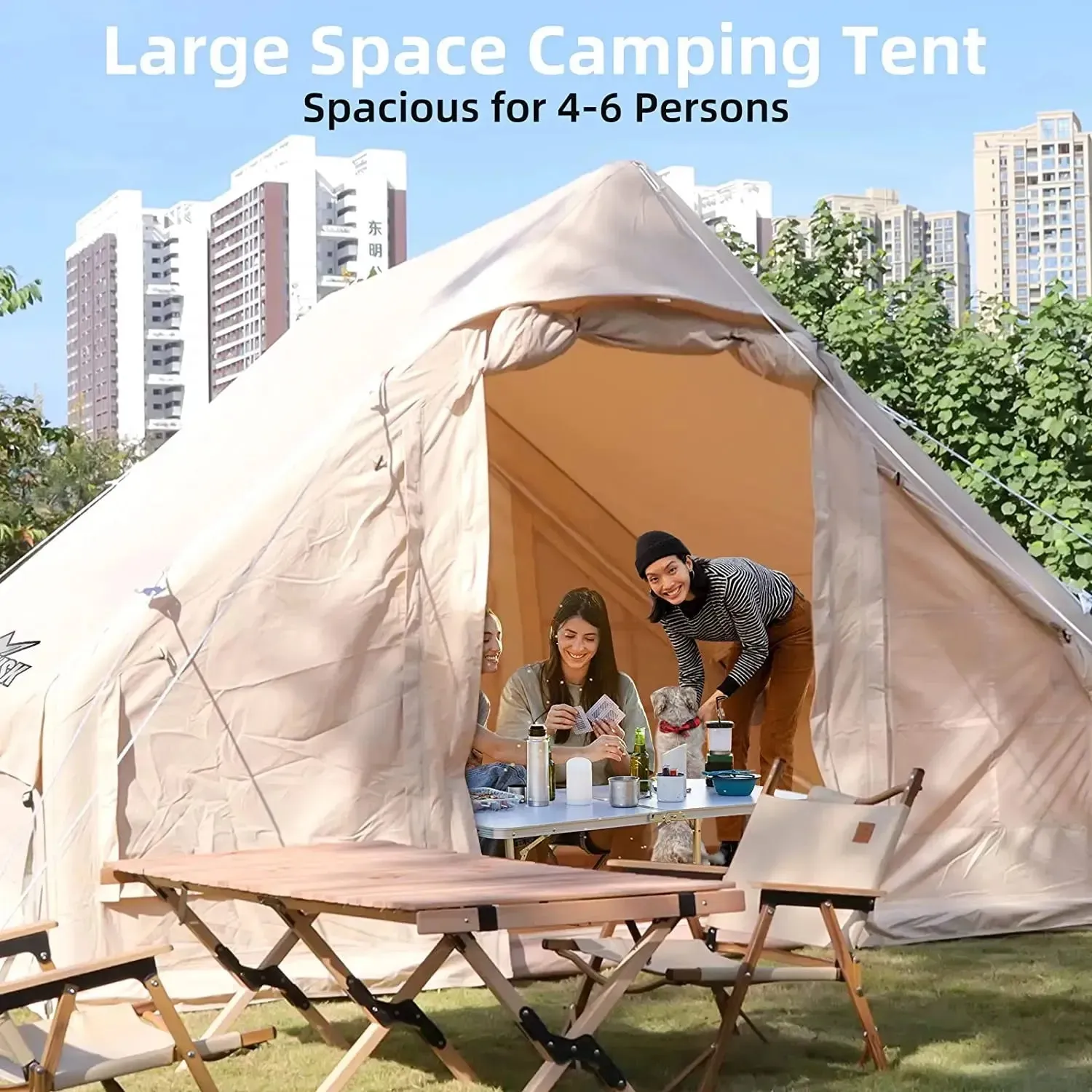 Waterproof Outdoor Optimized - Price-cut Capacity Tent x Person & 4 Meter 3 Portable 2 Inflatable Camping