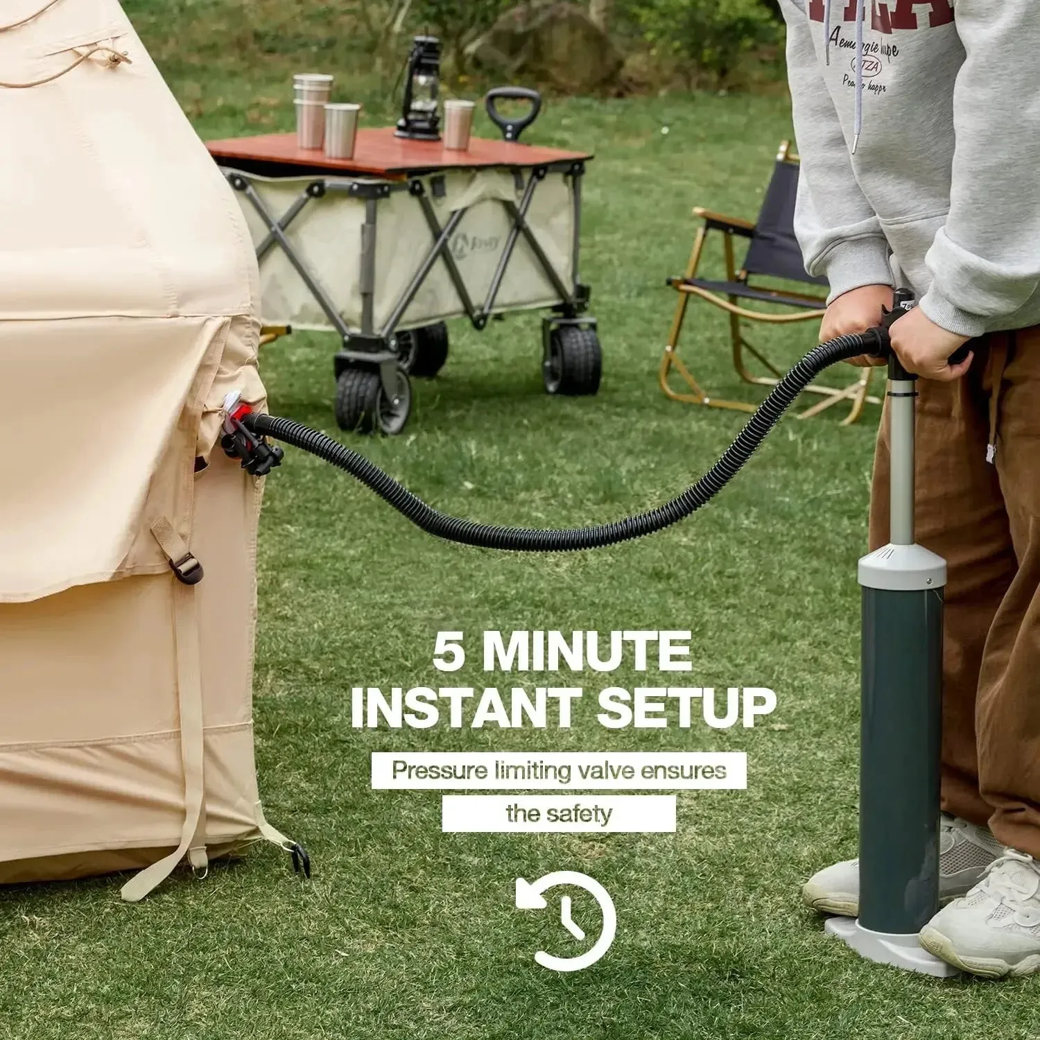 Waterproof Outdoor Optimized - Price-cut Capacity Tent x Person & 4 Meter 3 Portable 2 Inflatable Camping