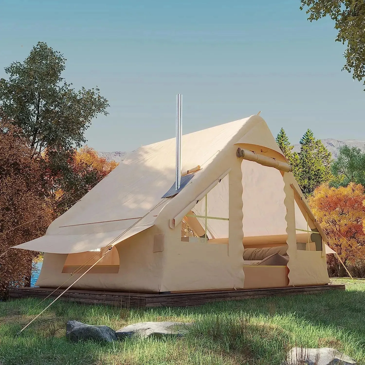 Waterproof Outdoor Optimized - Price-cut Capacity Tent x Person & 4 Meter 3 Portable 2 Inflatable Camping