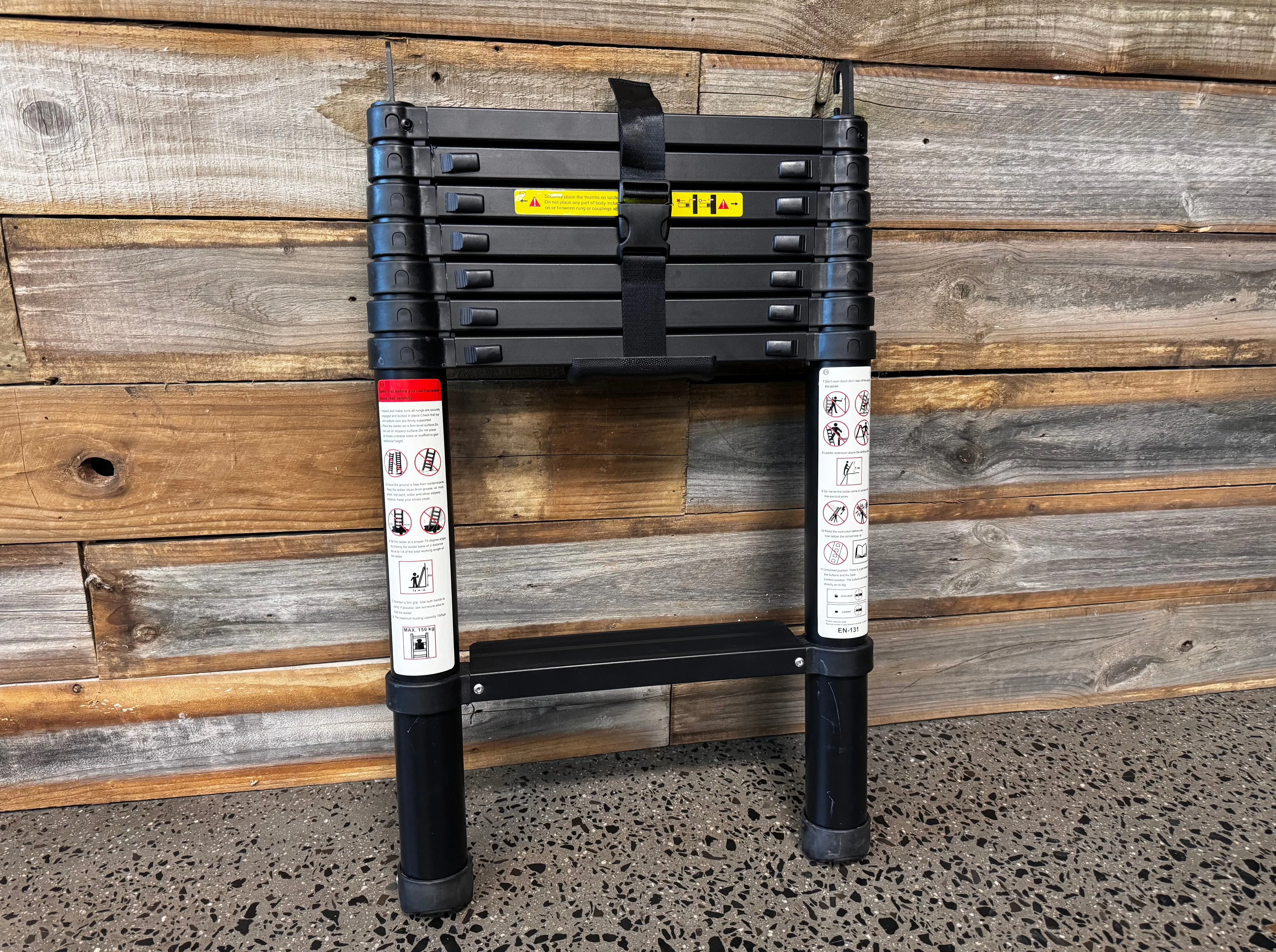 WIDE STEP Telescopic Rooftop Tent Ladder