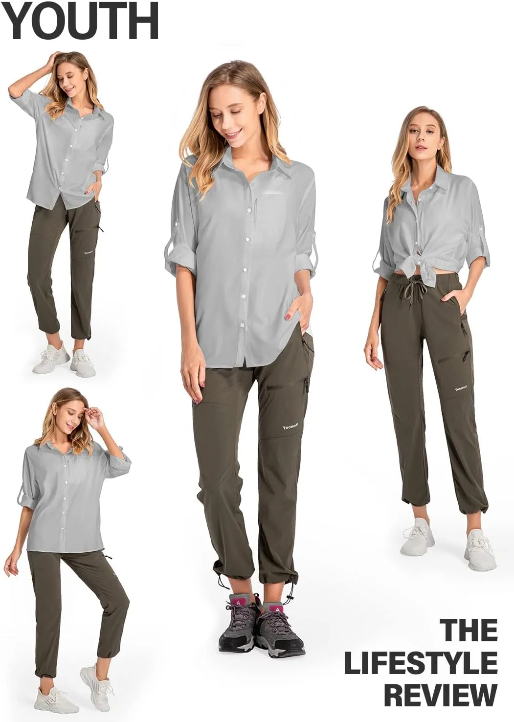 Women's UPF 50 Long Sleeve Sun Protection Shirts Quick Dry Outdoor Fishing Hiking Travel Shirt