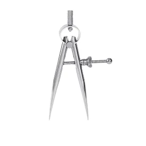 WUTA Spring Wing Divider 304 Stainless Steel Precision Scriber Caliper Tool Metal Dividers Adjustable Spacing Compass High Polished Round Leg for Drawing Circles, Leather Craft, Jewelry Design (Small)