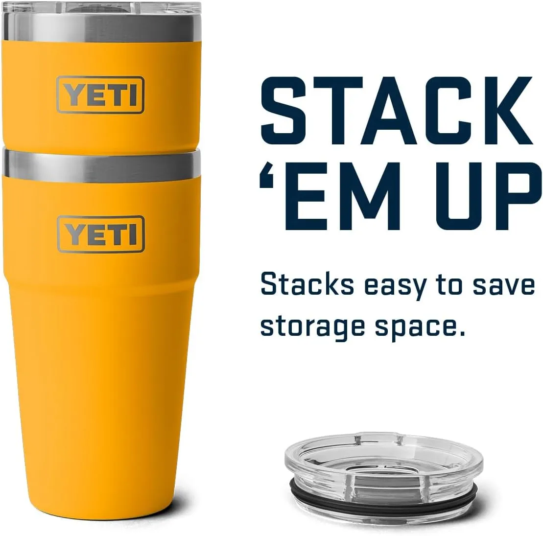 YETI Rambler 20 oz Stackable Tumbler, Stainless Steel, Vacuum Insulated with MagSlider Lid